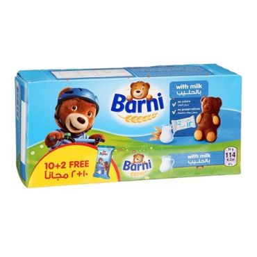 Barni Cake With Milk 30 Gm 10 Plus 2 Free, 12 Pieces Per Carton